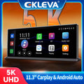 EKLEVA 11.3" Touch Screen Car Camera 5K Dash Cam 5G WiFi Wireless CarPlay & Android Auto Loop Recording Navigation DVR