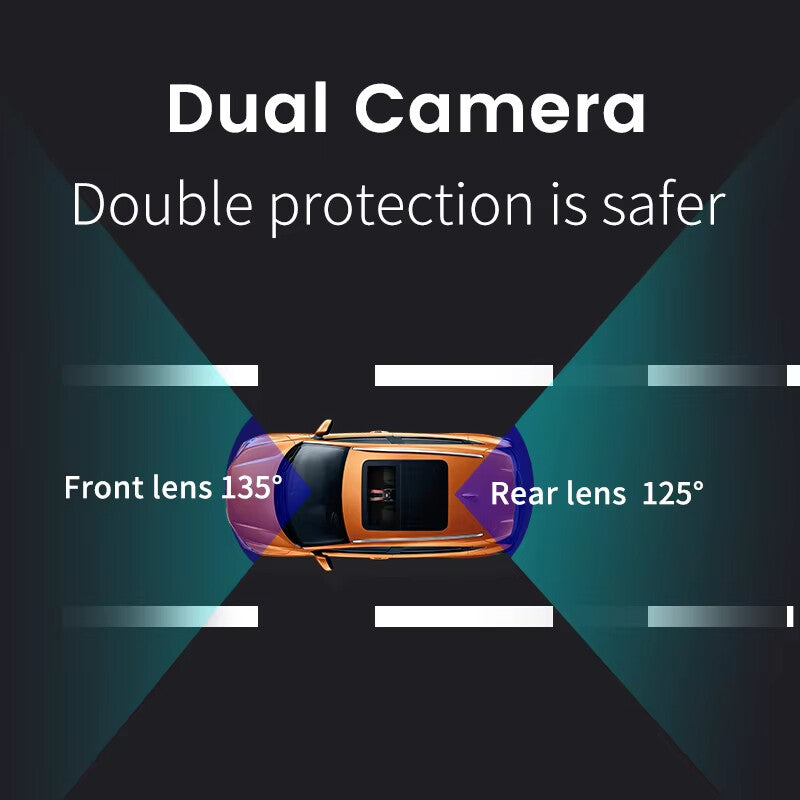 EKLEVA 4G 2K Front and Rear Dash Cam WiFi 3 Inch IPS Car Video Camera Night Vision 24H Parking Mode APP Remote DVR Live Video Check on Phone