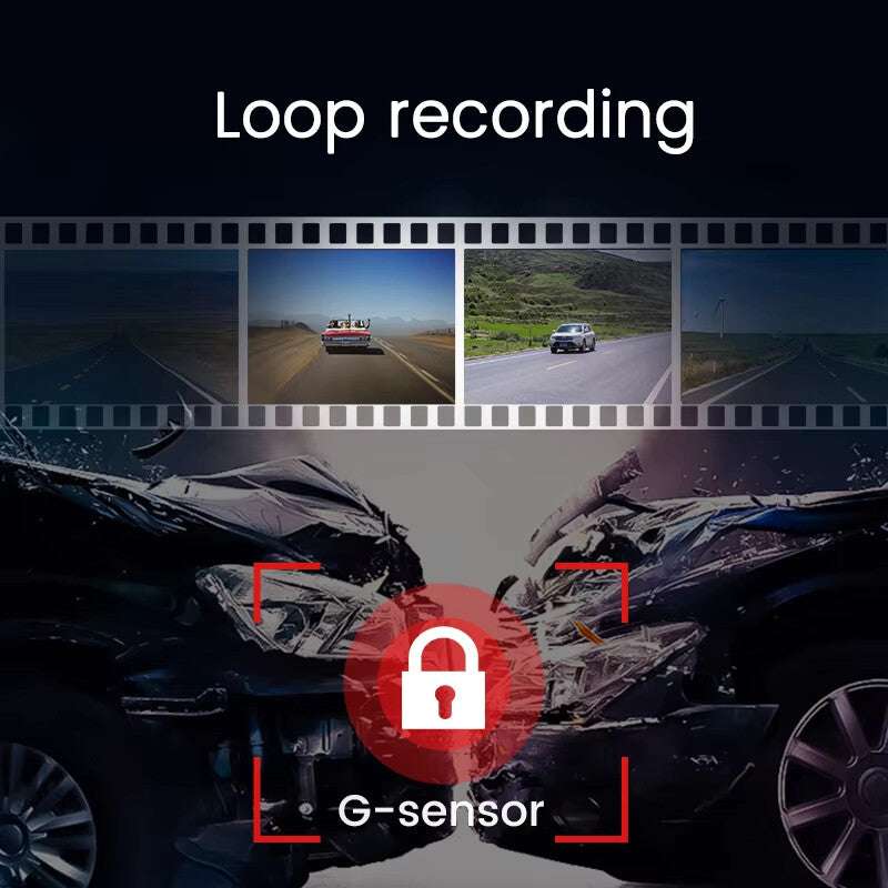 EKLEVA 4G 2K Front and Rear Dash Cam WiFi 3 Inch IPS Car Video Camera Night Vision 24H Parking Mode APP Remote DVR Live Video Check on Phone